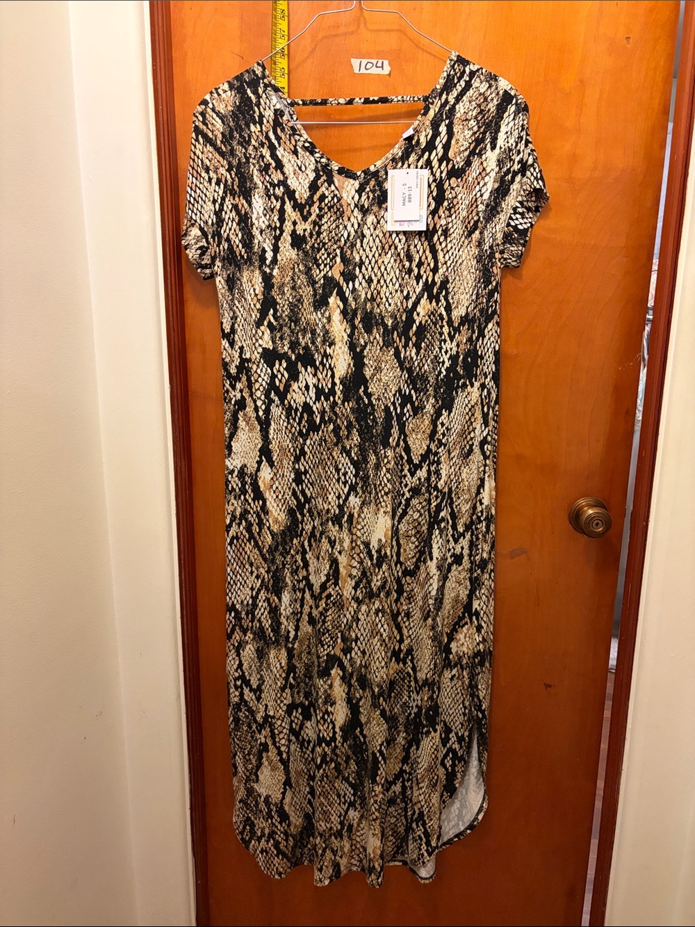 LuLaRoe Snake Print Maxi Dress in Black & Tan